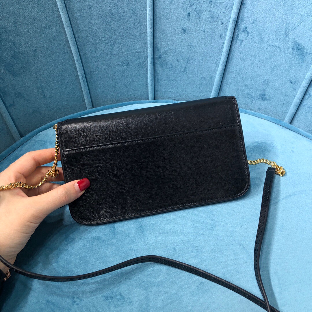 YSL CASSANDRE PHONE HOLDER WITH STRAP
