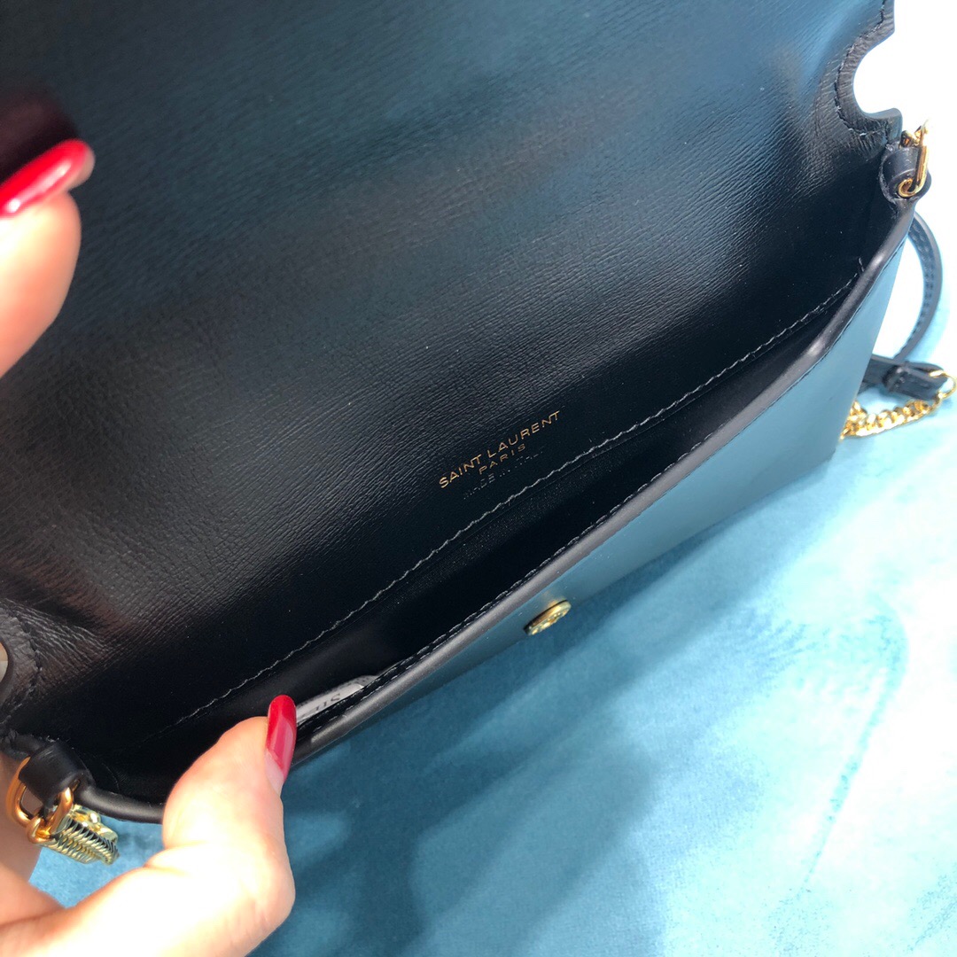 YSL CASSANDRE PHONE HOLDER WITH STRAP