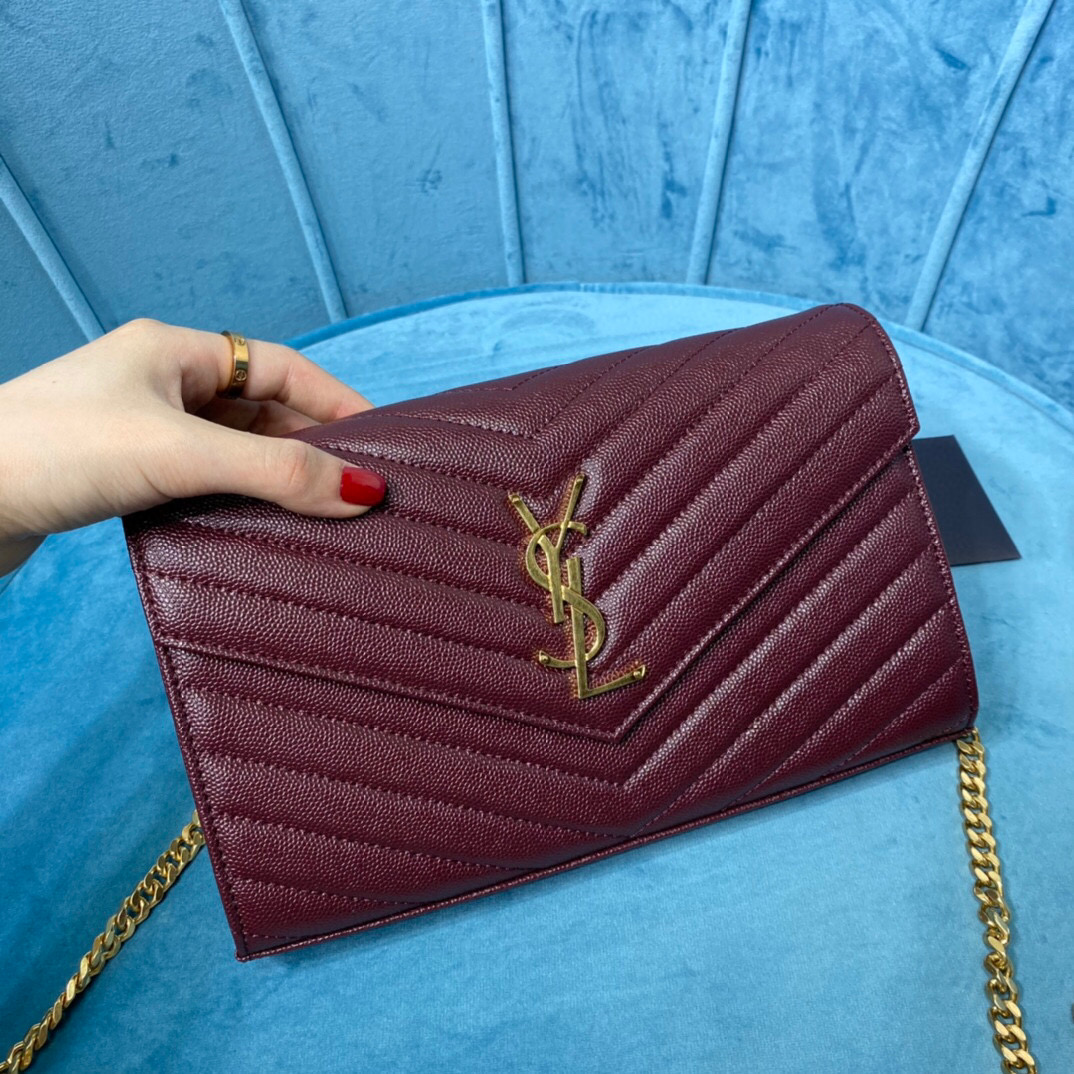 YSL CASSANDRE MATELASSÉ CHAIN WALLET