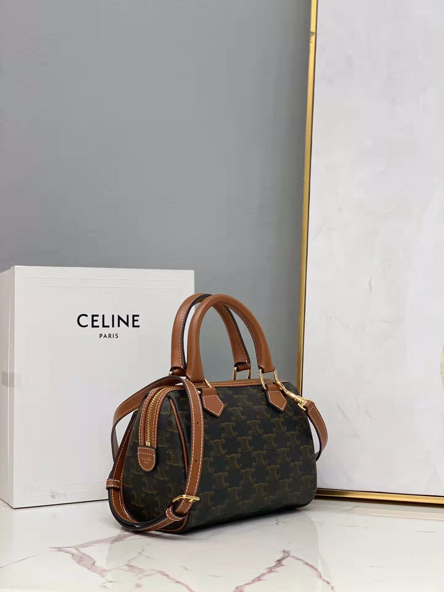 SMALL BOSTON CUIR TRIOMPHE