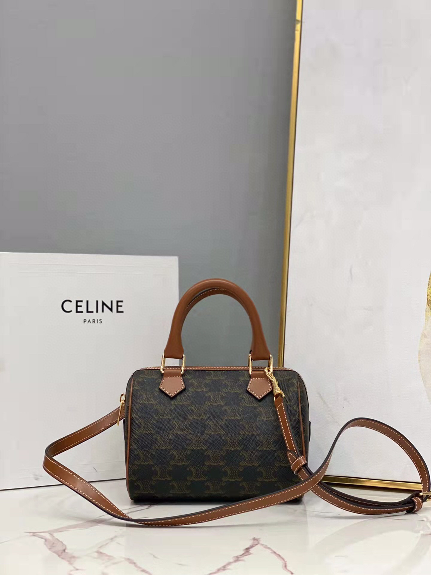 SMALL BOSTON CUIR TRIOMPHE