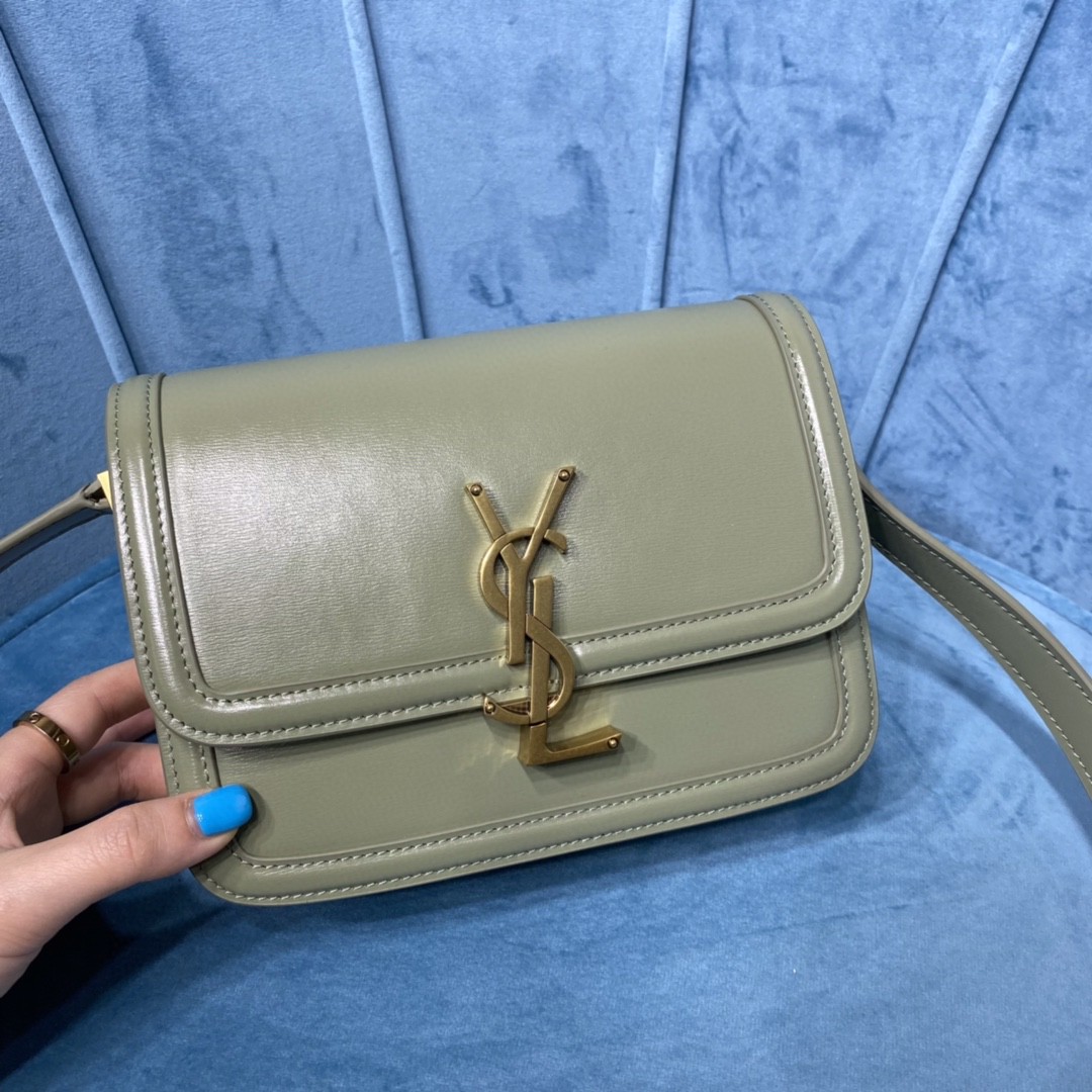 YSL SOLFERINO SMALL SATCHEL IN BOX SAINT LAURENT LEATHER