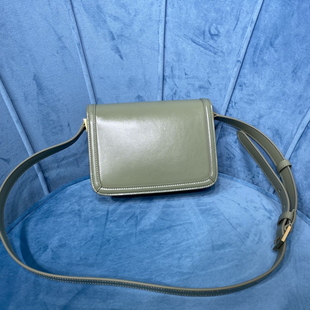 YSL SOLFERINO SMALL SATCHEL IN BOX SAINT LAURENT LEATHER