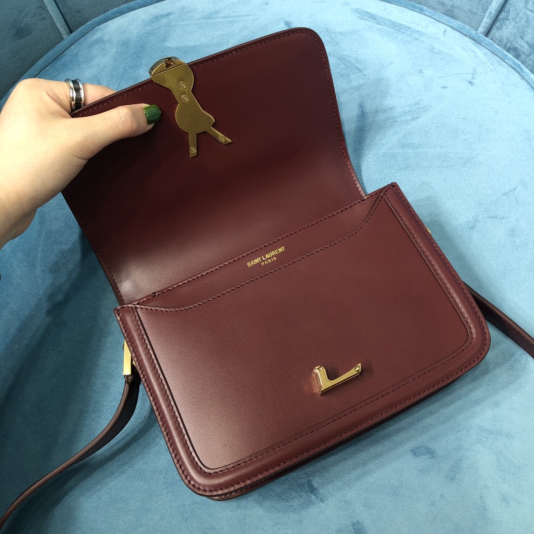 YSL SOLFERINO SMALL SATCHEL IN BOX SAINT LAURENT LEATHER