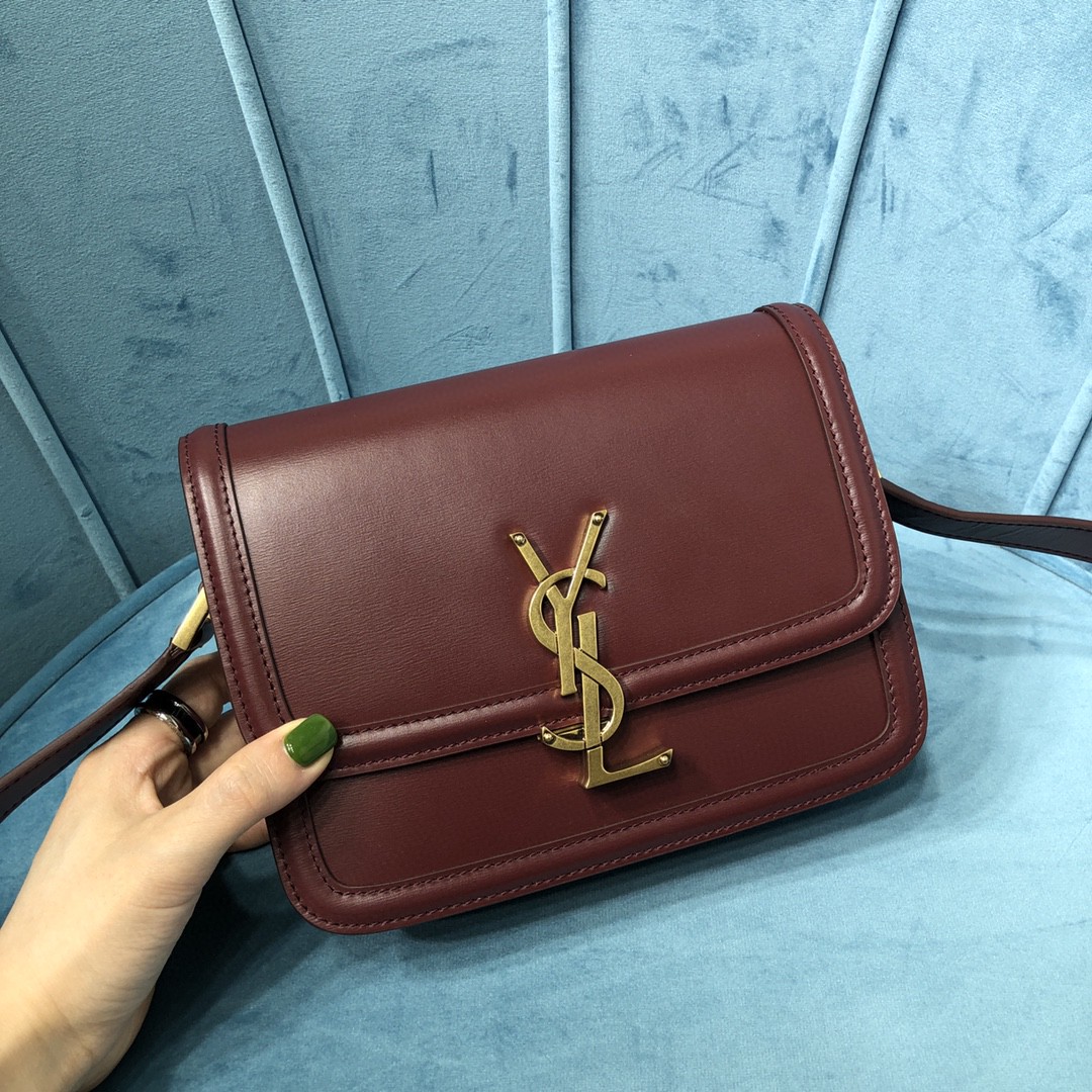 YSL SOLFERINO SMALL SATCHEL IN BOX SAINT LAURENT LEATHER