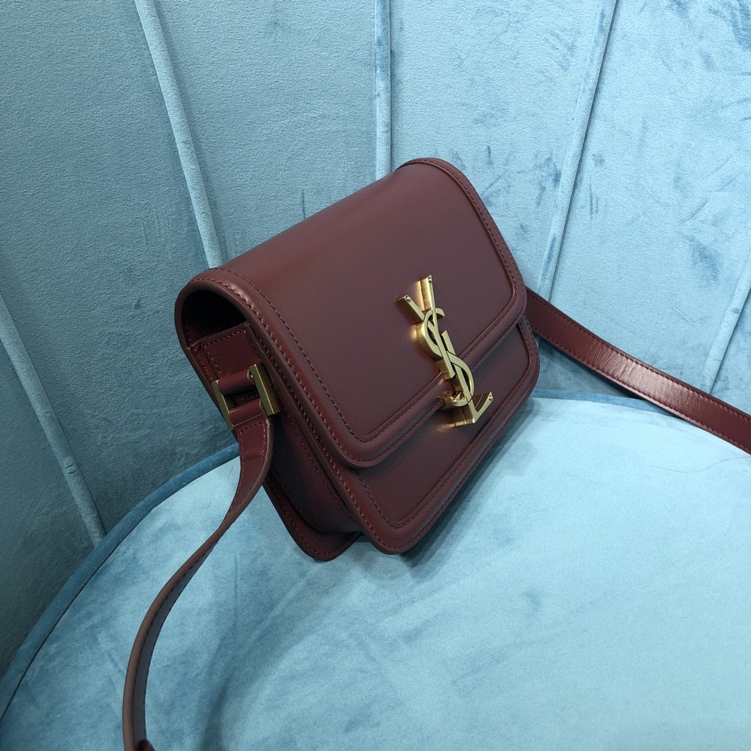 YSL SOLFERINO SMALL SATCHEL IN BOX SAINT LAURENT LEATHER