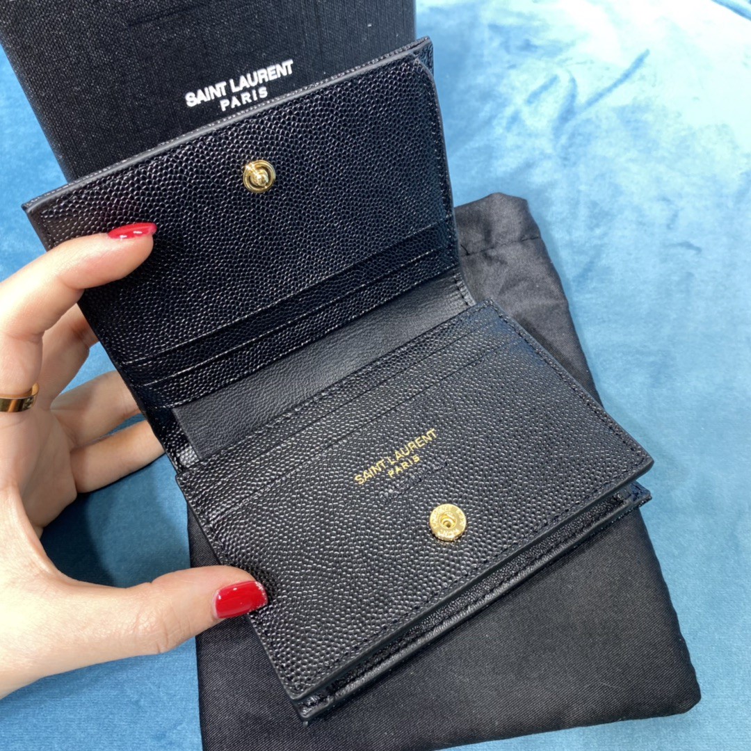YSL CASSANDRE MATELASSÉ FLAP CARD CASE