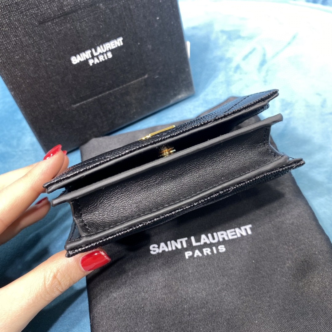 YSL CASSANDRE MATELASSÉ FLAP CARD CASE