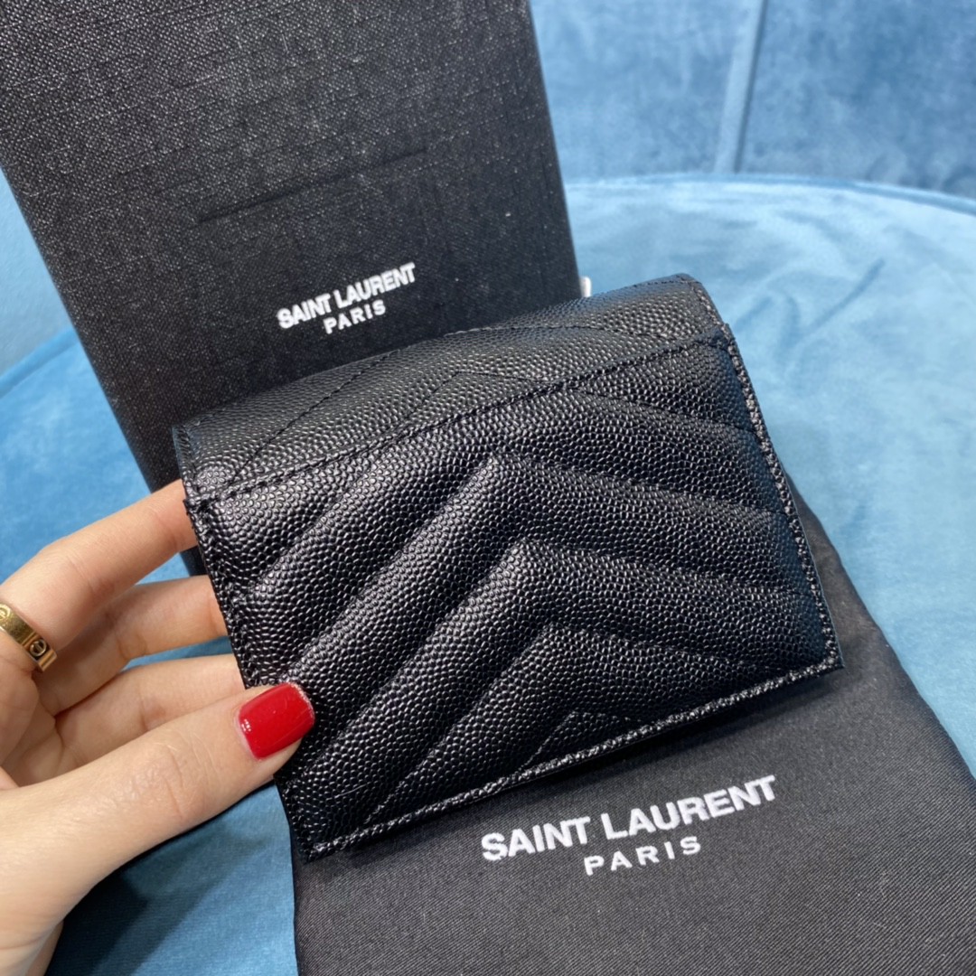 YSL CASSANDRE MATELASSÉ FLAP CARD CASE