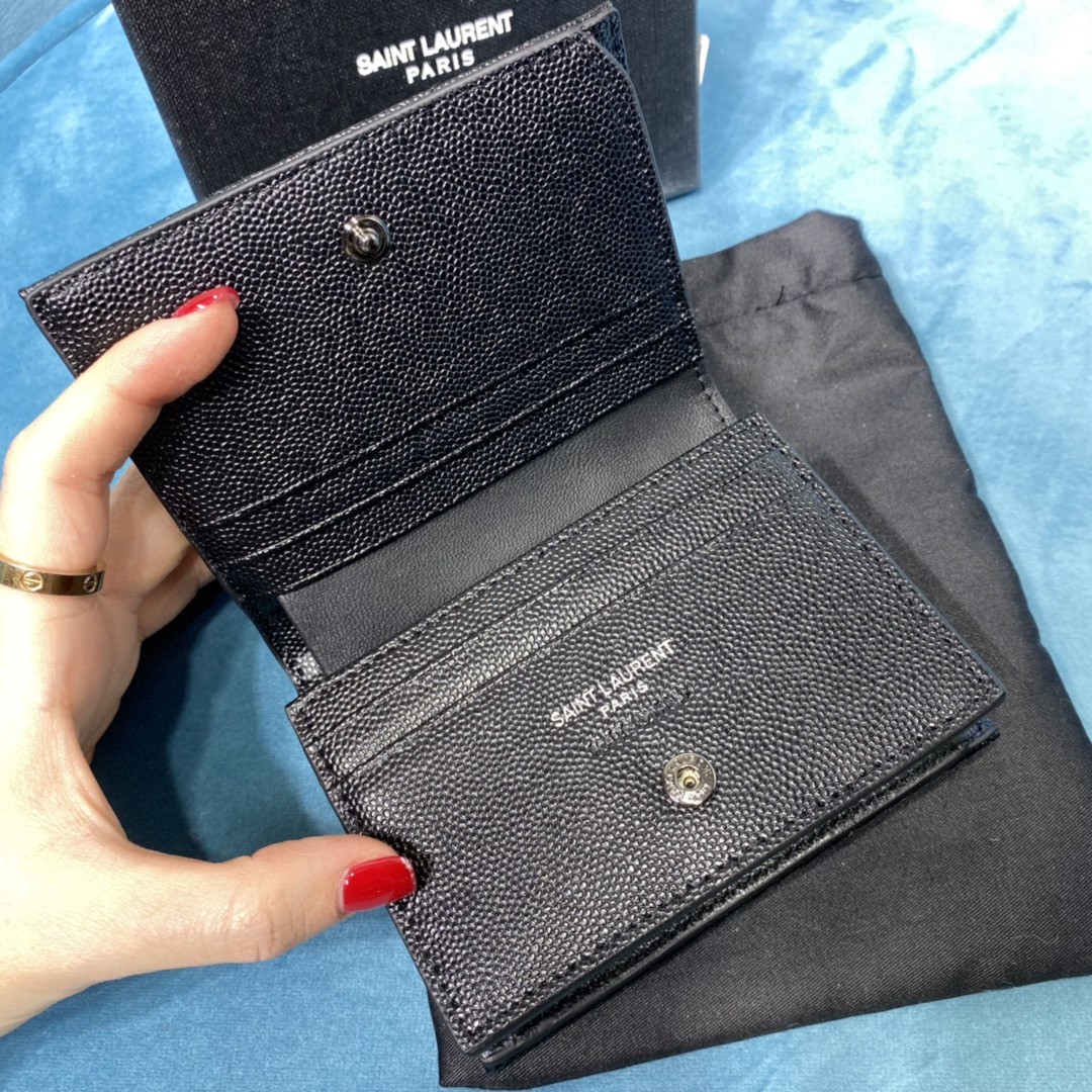 YSL CASSANDRE MATELASSÉ FLAP CARD CASE