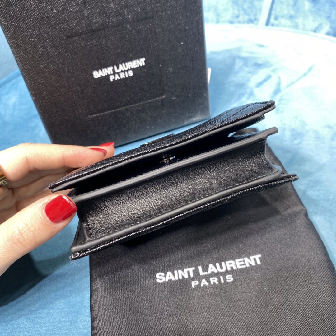 YSL CASSANDRE MATELASSÉ FLAP CARD CASE