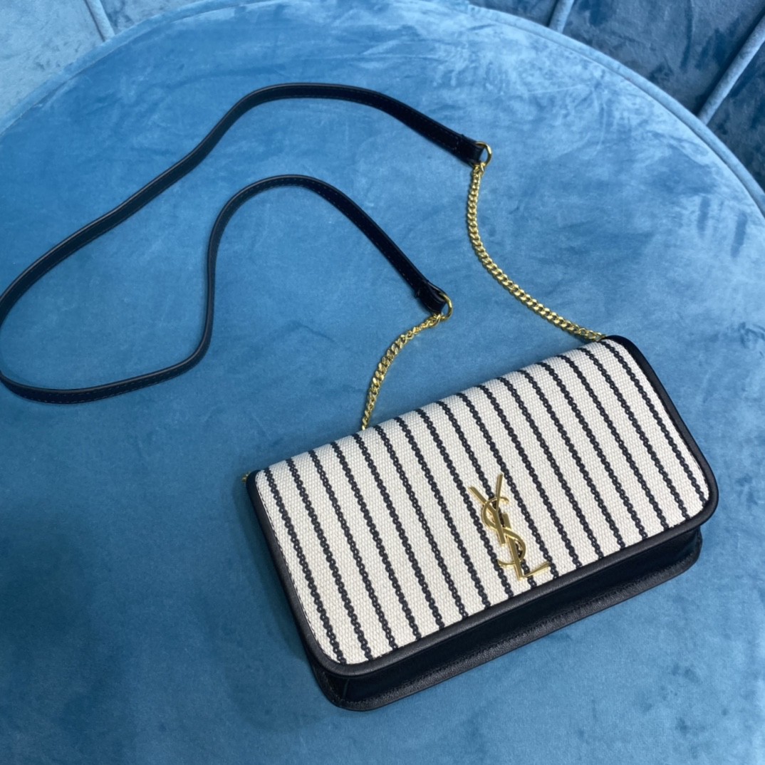 YSL CASSANDRE PHONE HOLDER WITH STRAP