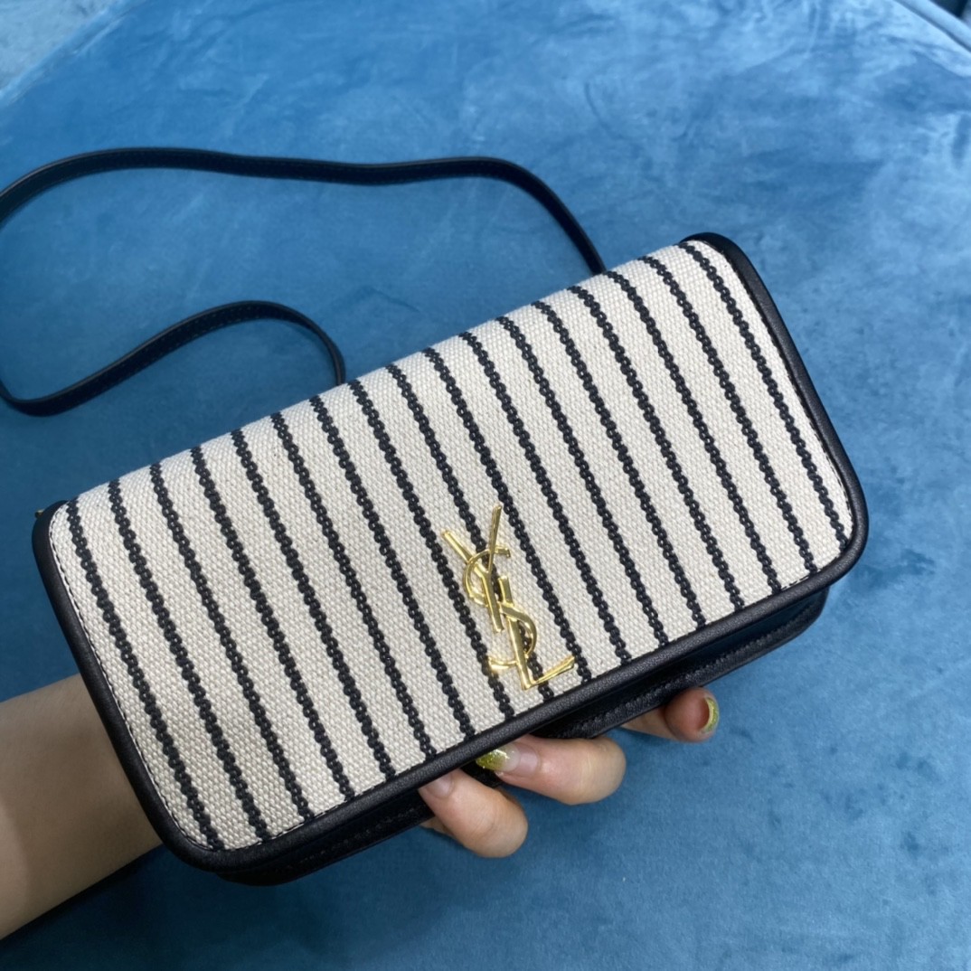 YSL CASSANDRE PHONE HOLDER WITH STRAP