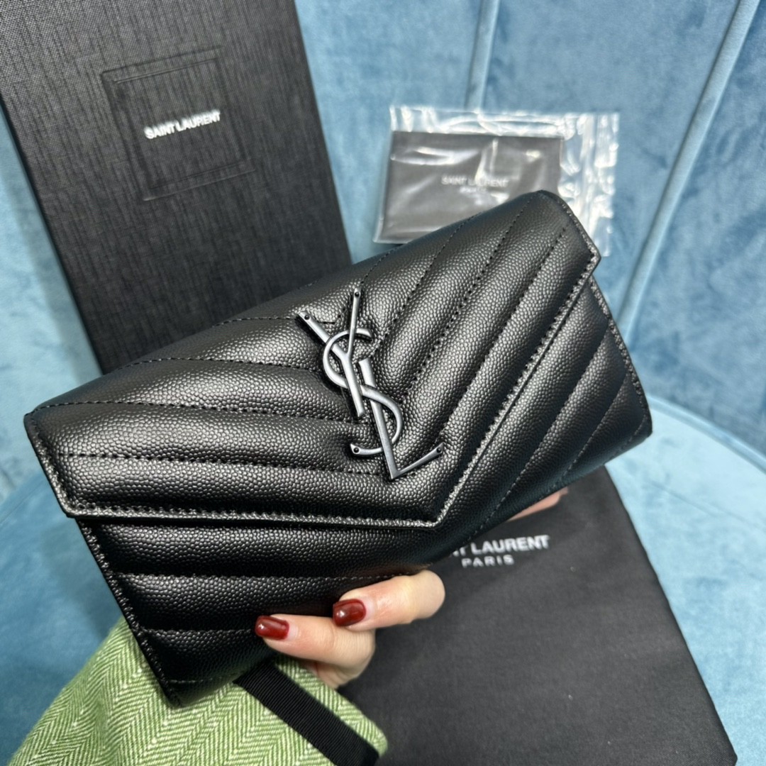 YSL CASSANDRE MATELASSÉ LARGE FLAP WALLET