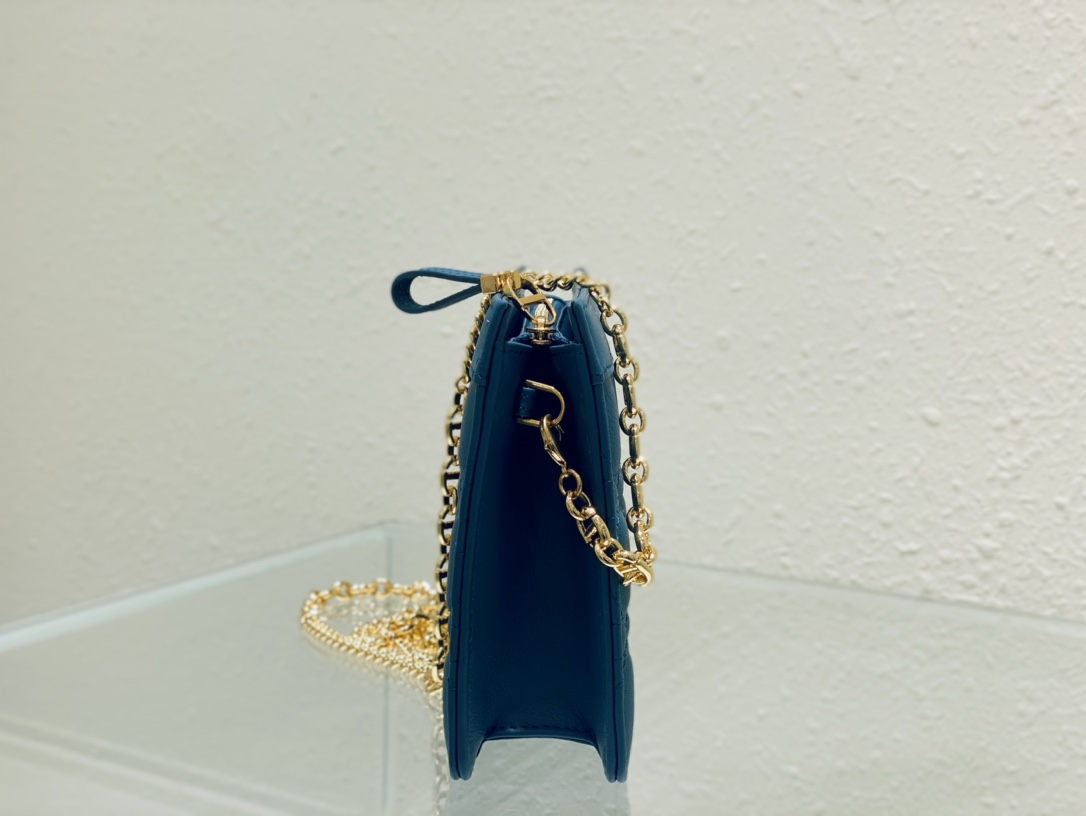 D*or caro zipped pouch with chain