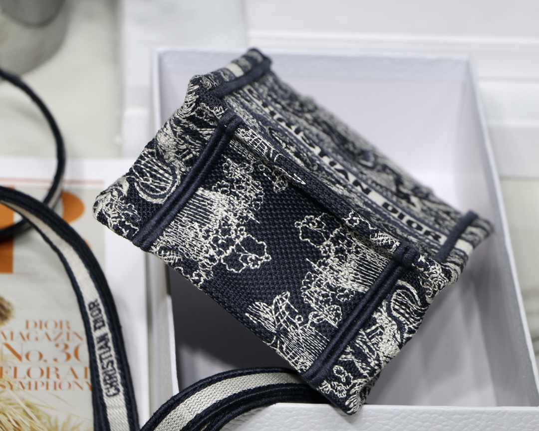 mini D*or book tote phone bag
