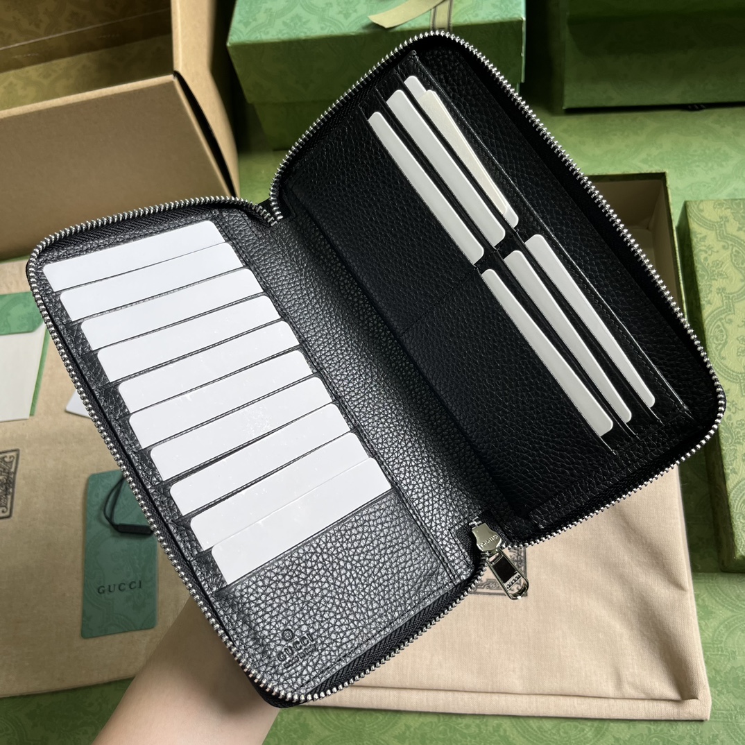 G*u*i jumbo gg zipped leather wallet
