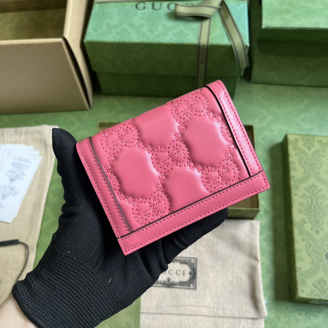 G*u*i gg matelassÉ card case wallet