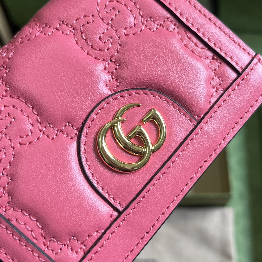 G*u*i gg matelassÉ card case wallet