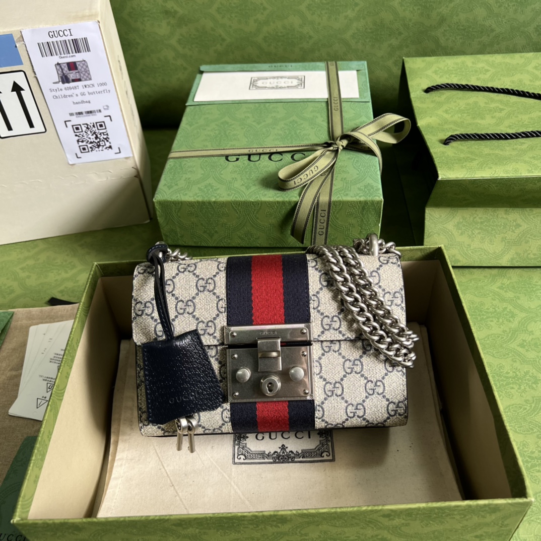 CUCCI PADLOCK SMALL GG SHOULDER BAG