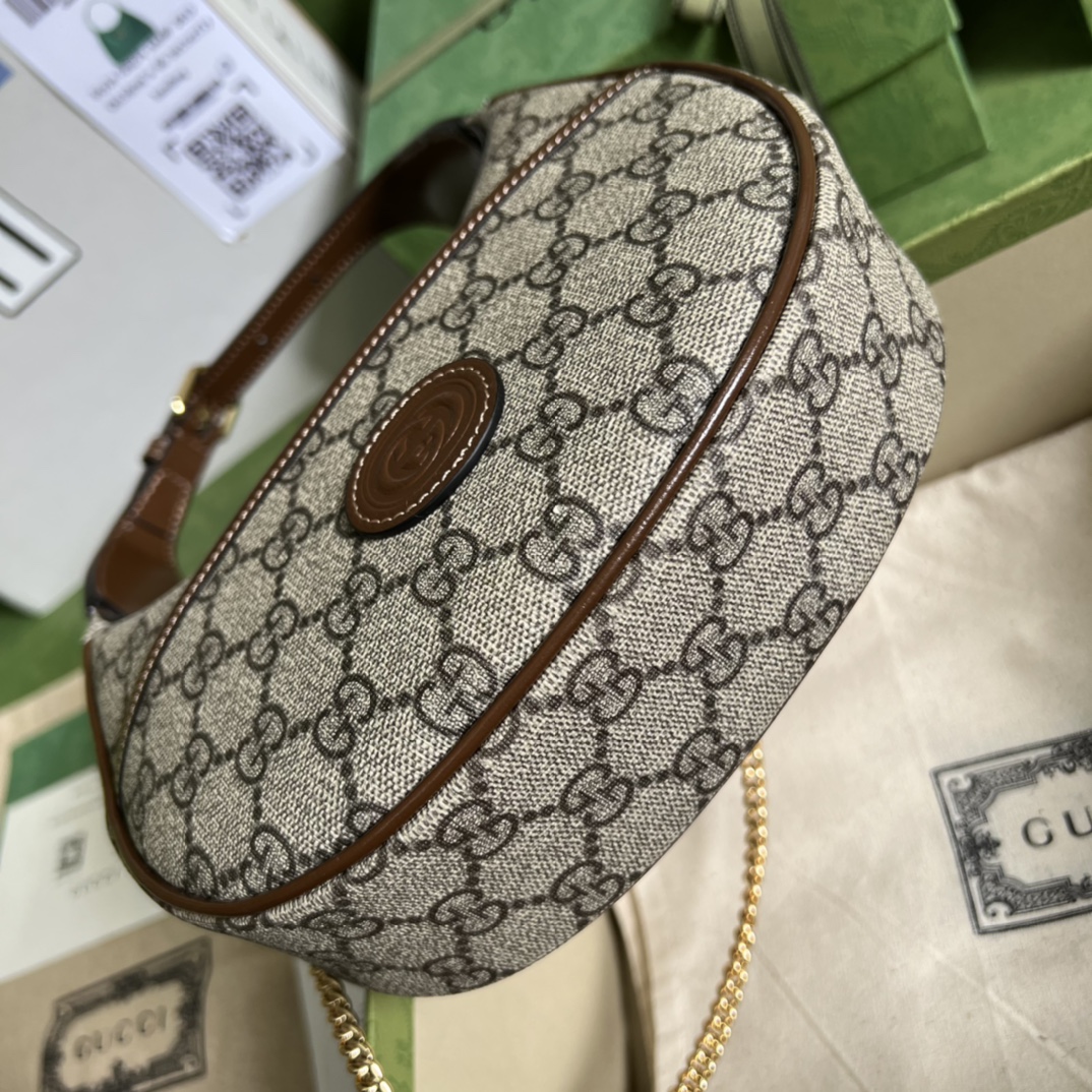 G*u*i half-moon-shaped mini bag with interlocking g