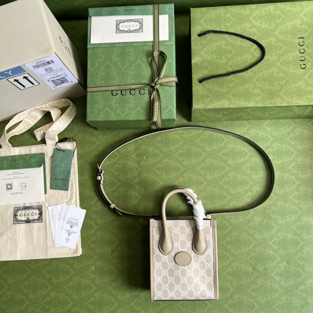 G*u*i mini tote bag with interlocking g