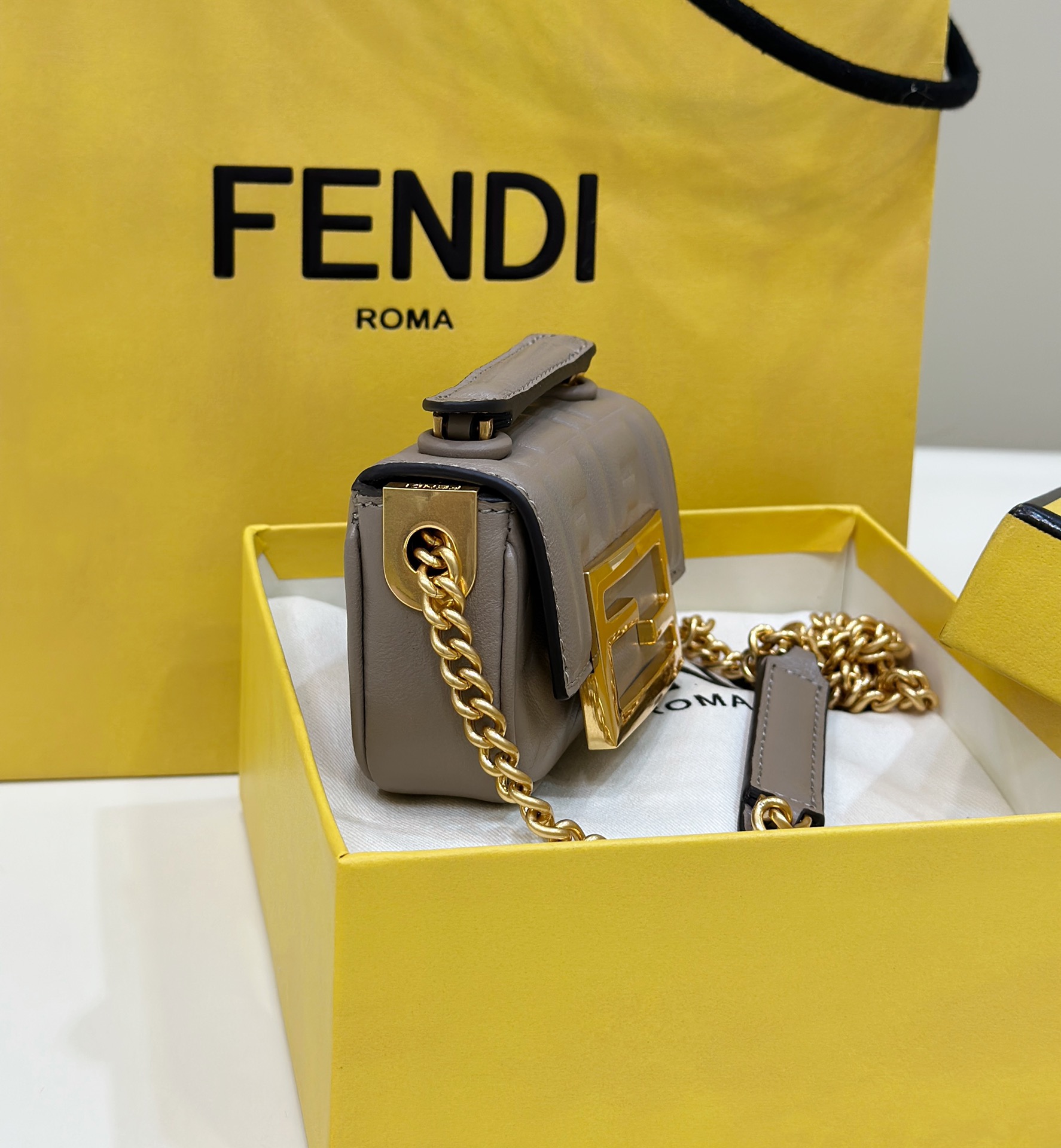 F**di nano  baguette mini bag