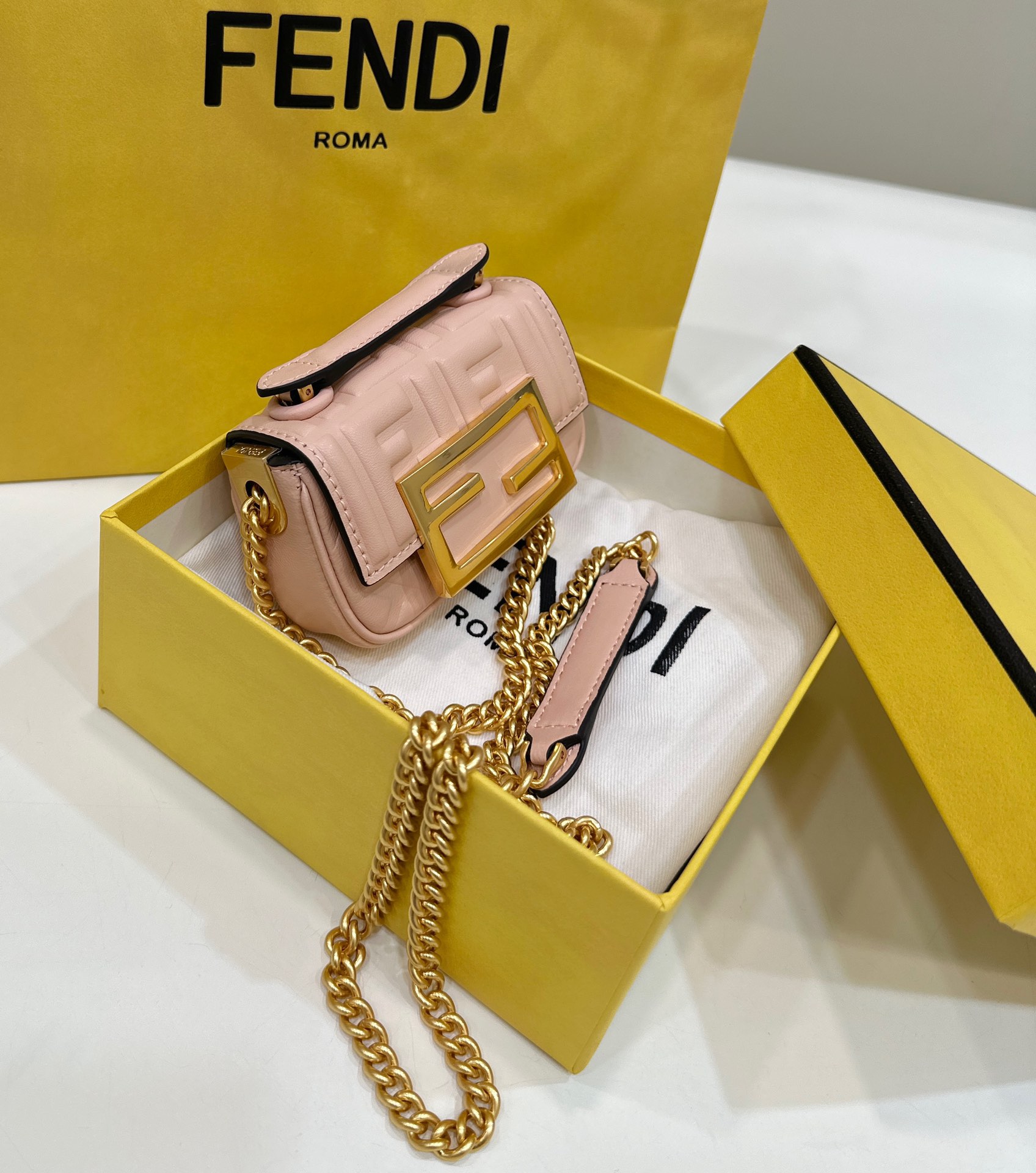 F**di nano  baguette mini bag