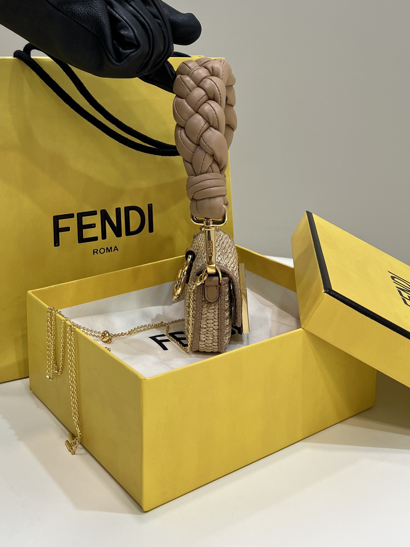 F**di nano baguette mini bag