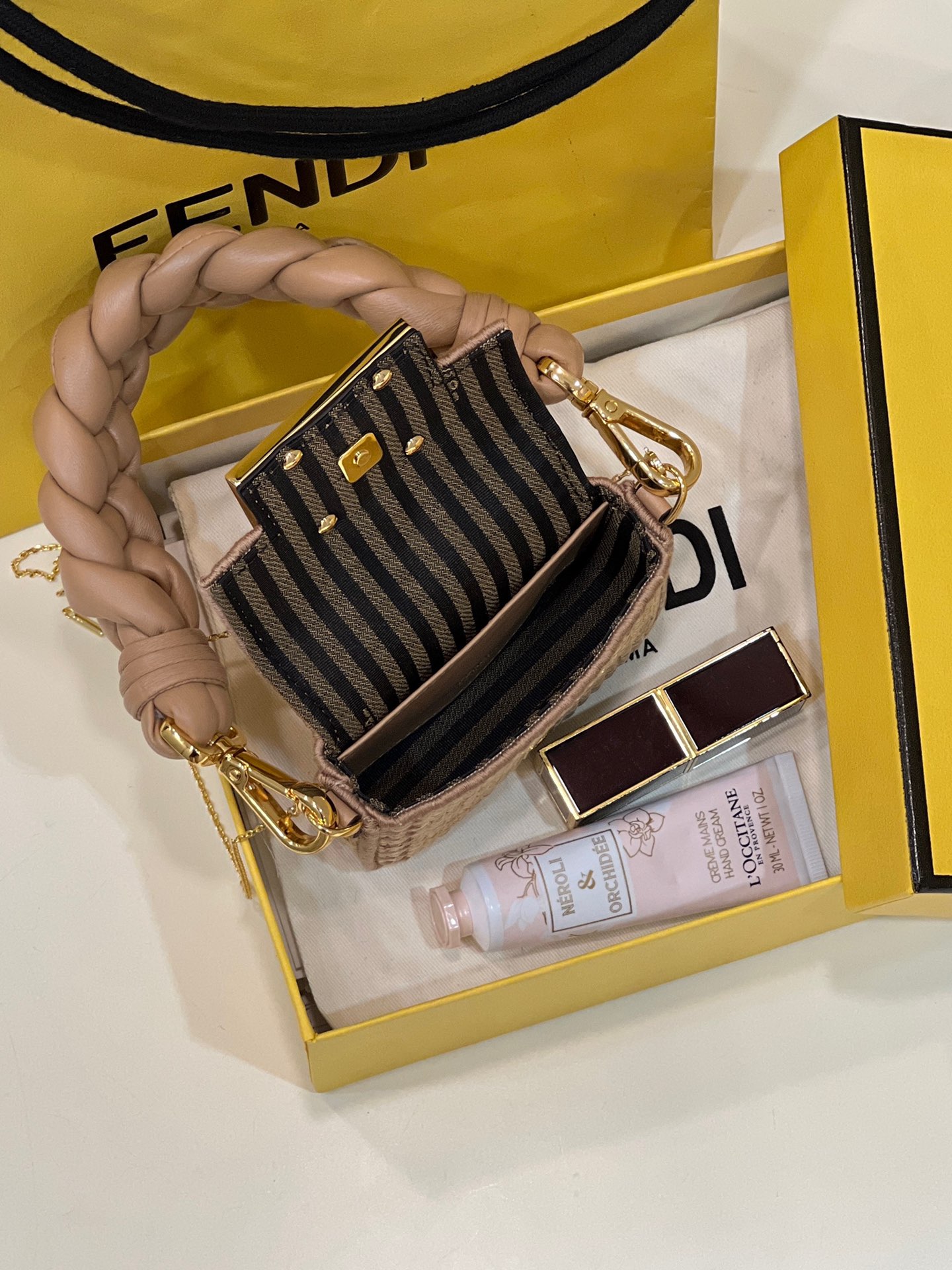 F**di nano baguette mini bag
