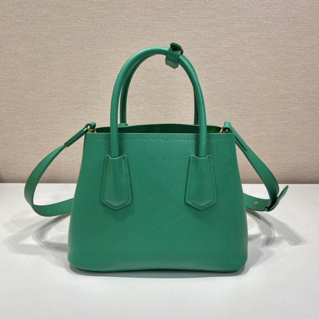 Pra*a double saffiano leather mini bag