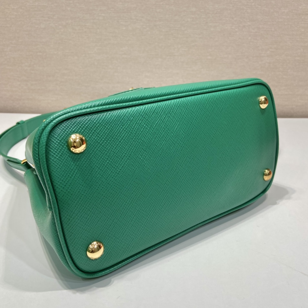 Pra*a double saffiano leather mini bag