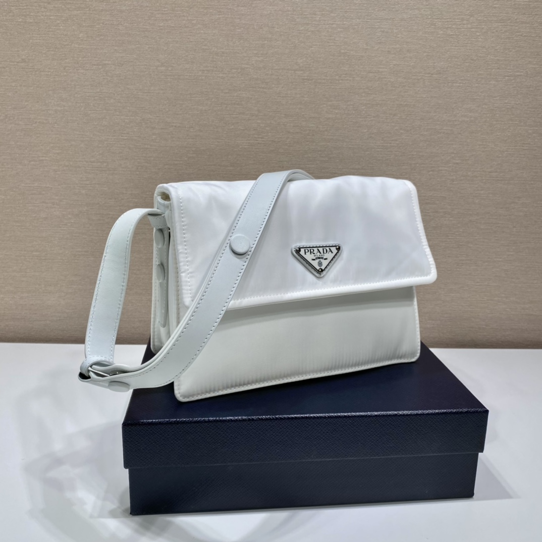 Pra*a small padded re-nylon shoulder bag