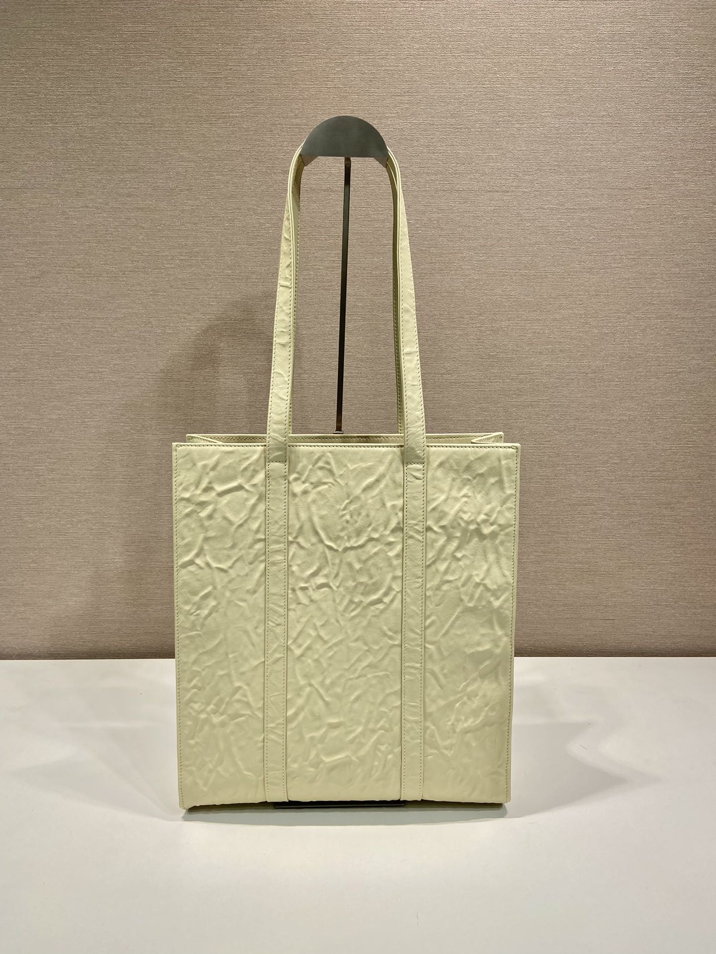 Pra*a small antique nappa leather tote