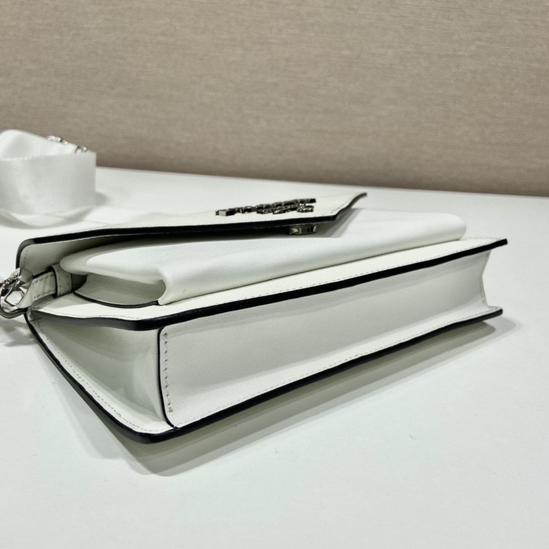Pra*a saffiano leather mini envelope bag