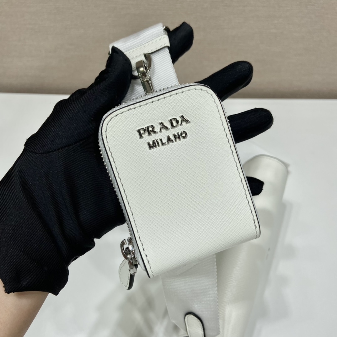 Pra*a saffiano leather mini envelope bag