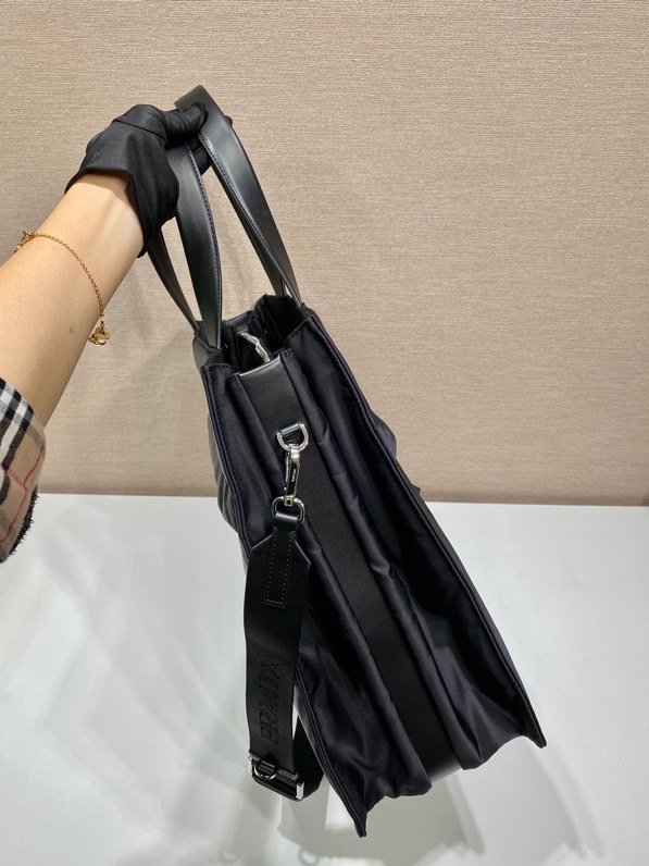 Pra*a black re-nylon tote bag