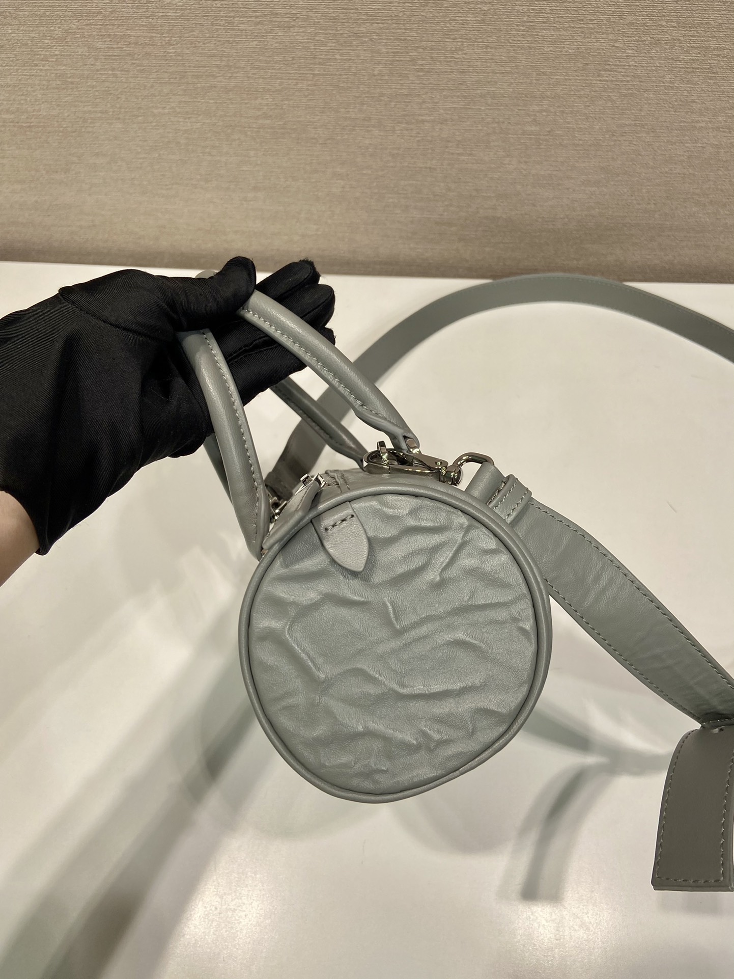 Pra*a antique nappa leather handbag