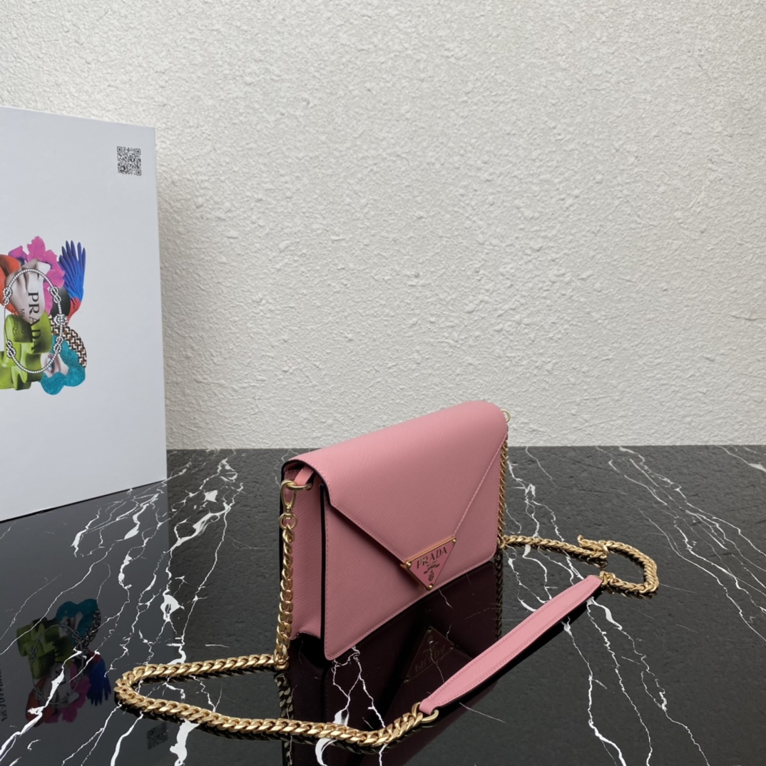 Pra*a saffiano leather shoulder bag
