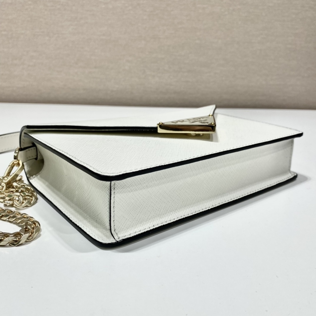 Pra*a saffiano leather shoulder bag