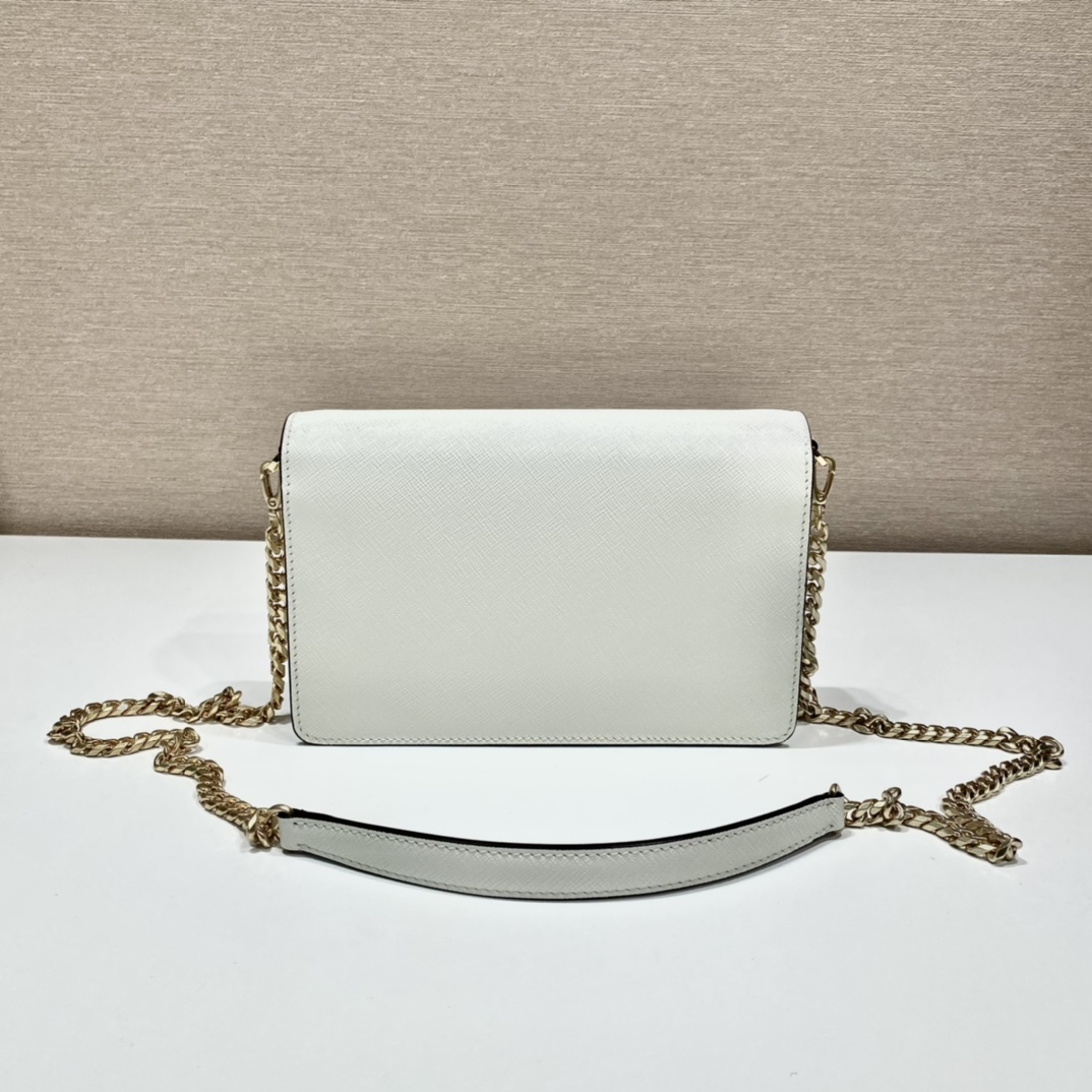 Pra*a saffiano leather shoulder bag