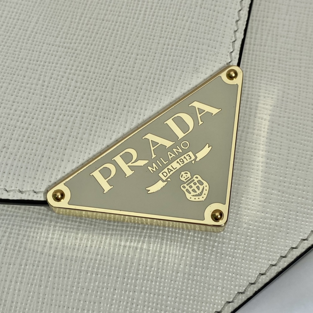 Pra*a saffiano leather shoulder bag