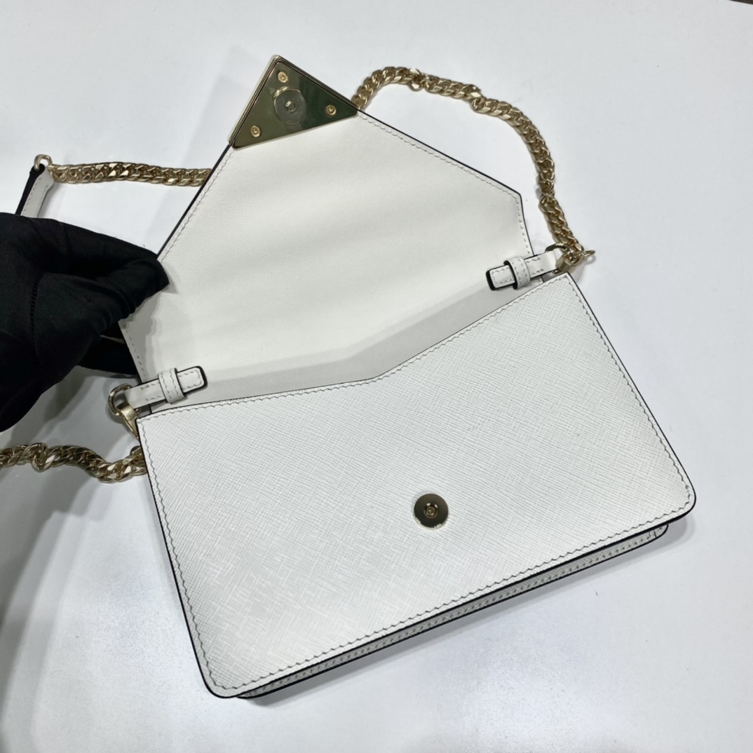 Pra*a saffiano leather shoulder bag
