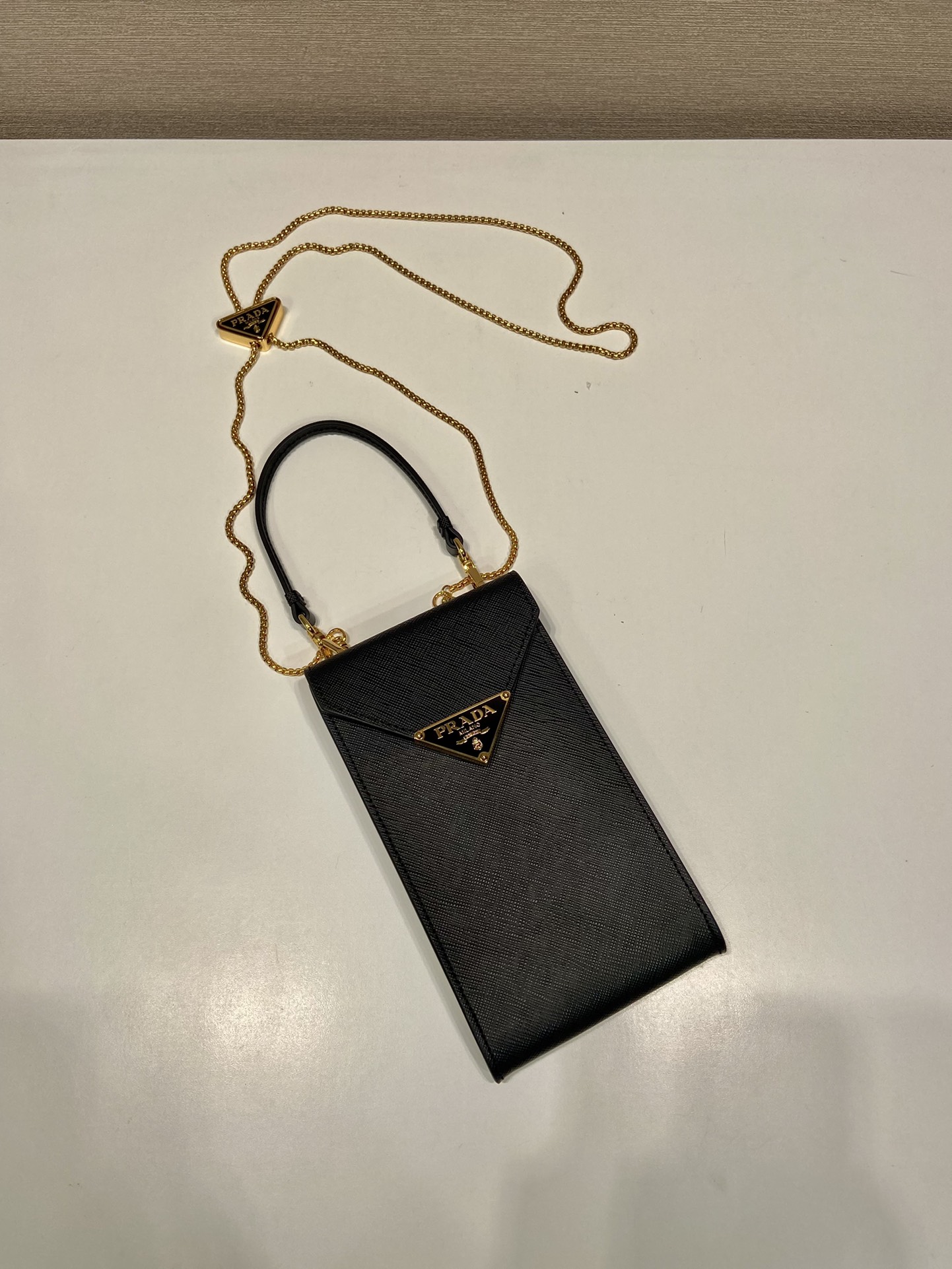 Pra*a saffiano leather mini-bag