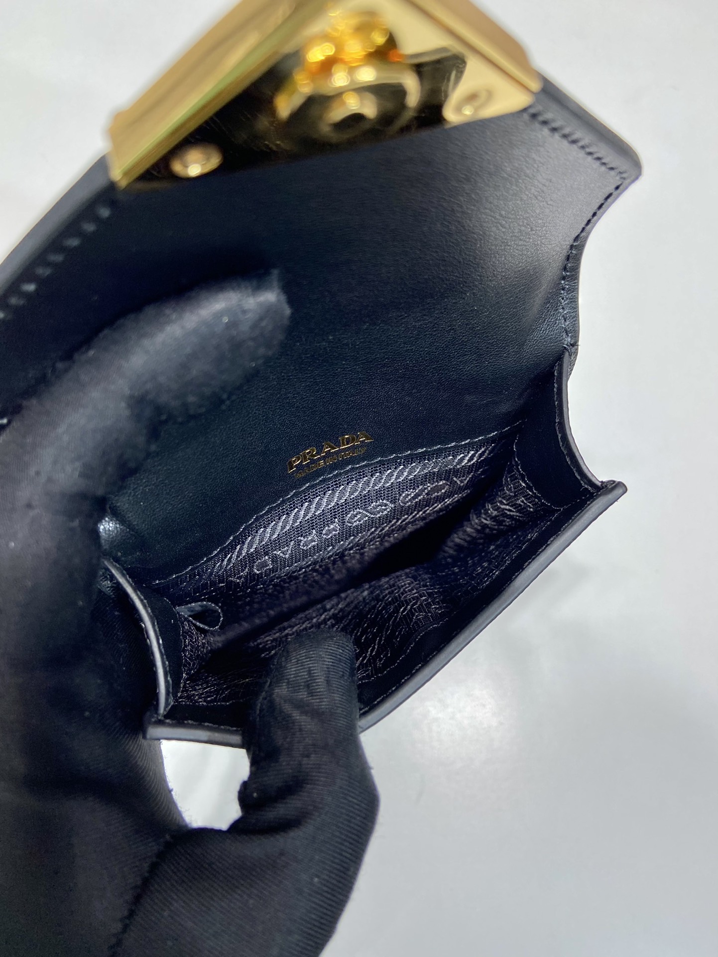 Pra*a saffiano leather mini-bag