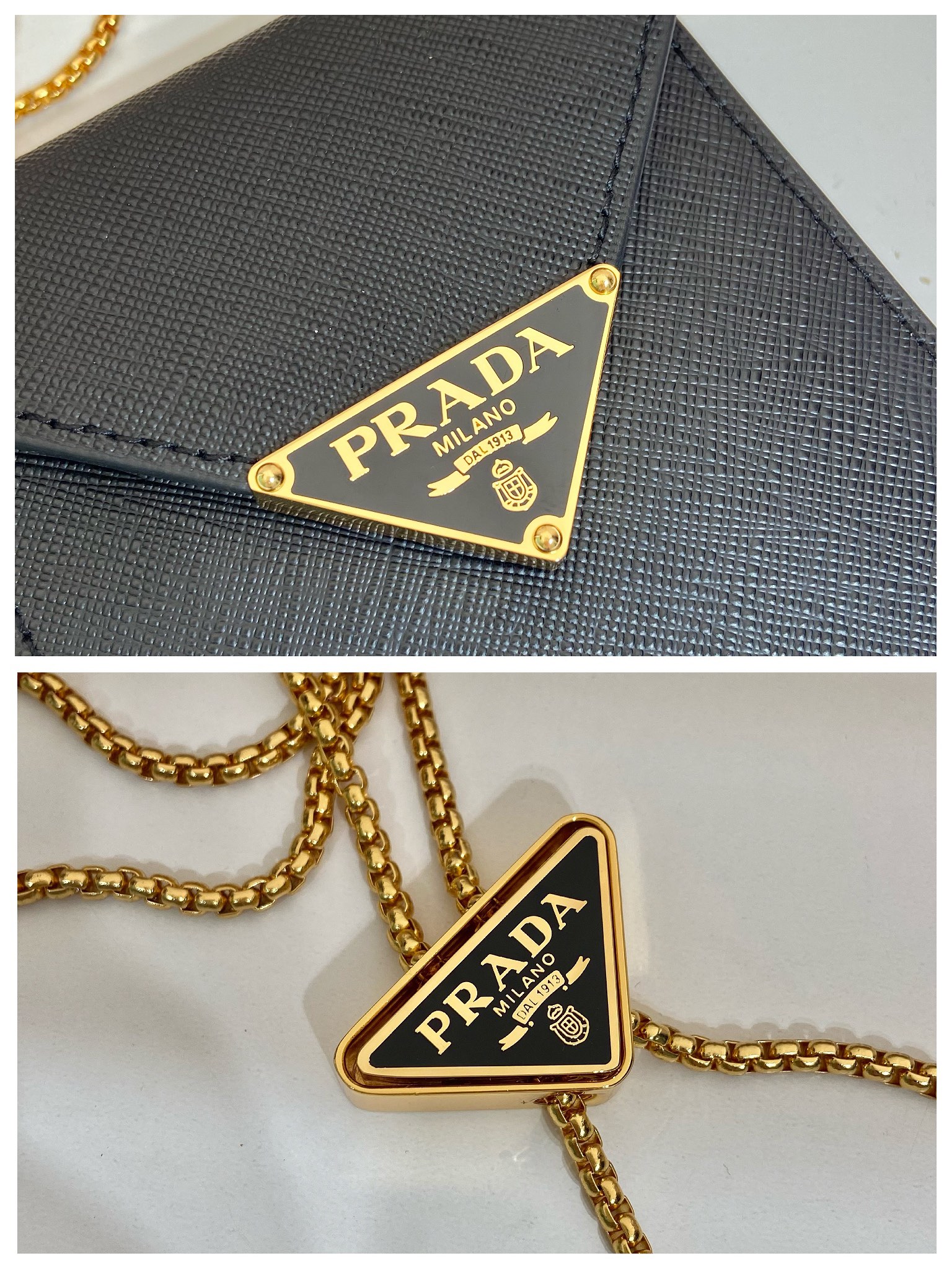 Pra*a saffiano leather mini-bag