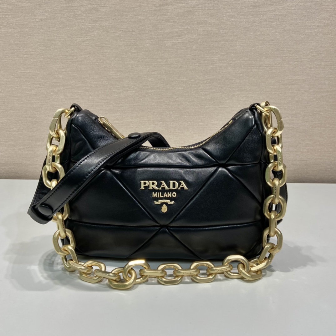 Pra*a leather shoulder bag