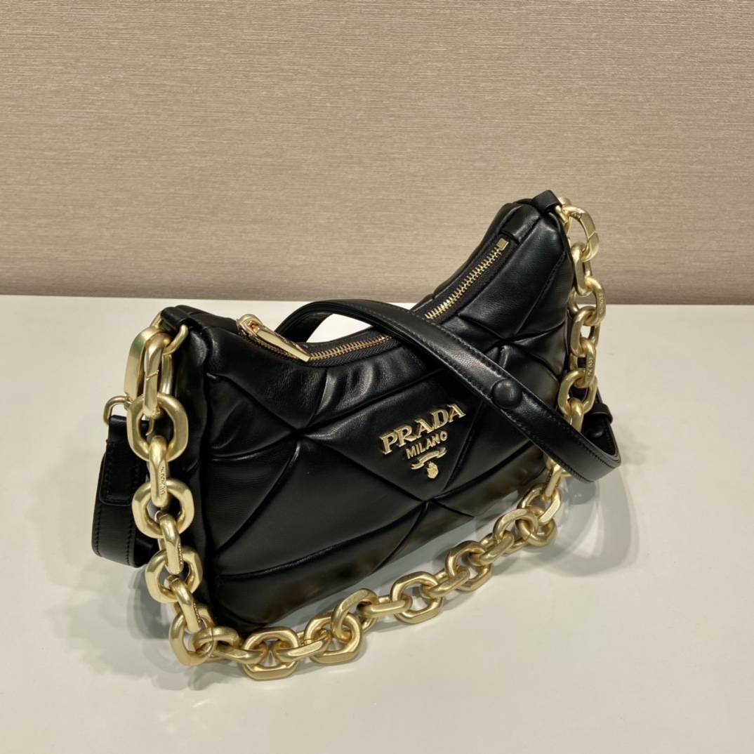 Pra*a leather shoulder bag