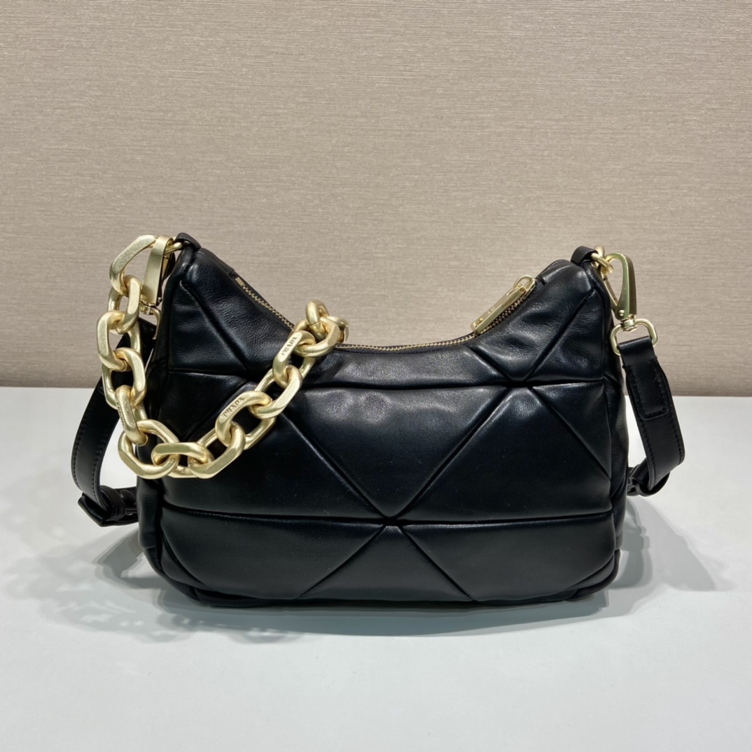 Pra*a leather shoulder bag