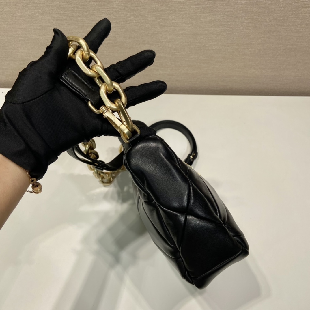 Pra*a leather shoulder bag